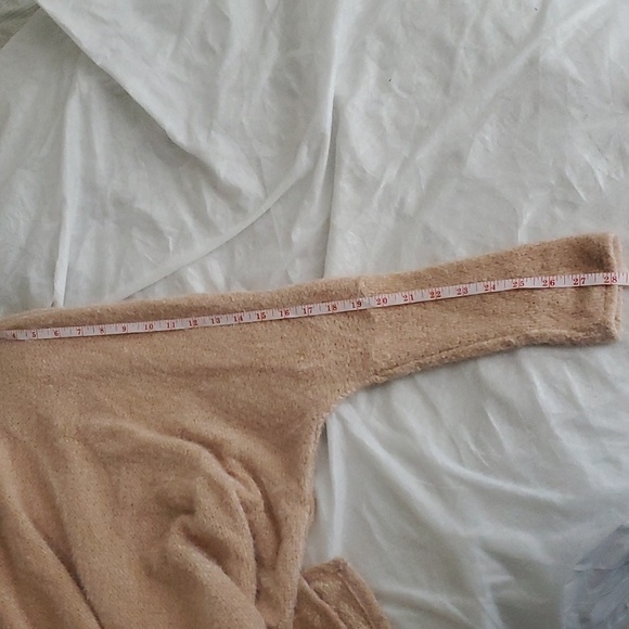 Pink Lily Cherish Self Soft Peach Sweater Dolman Sleeve Size M - Picture 12 of 12